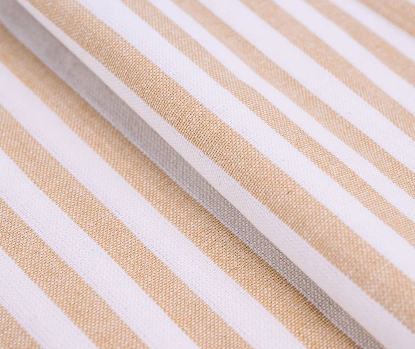 Mon Bijou Stoffservietten 12er Set 45x45cm Weiß-Beige Gestreift 100% Baumwolle - Bild 4