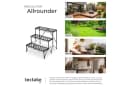 tectake Pflanztisch Blumentreppe 3 Stufen Metall Indoor Outdoor Bild 5