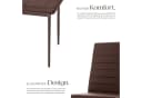 tectake Esszimmerstuhl Set 6-tlg. Braun Kunstleder Modern Bild 4
