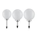 ETC-SHOP 3er Set LED Solar Kugelleuchten Garten Weiß Silber Bild 1