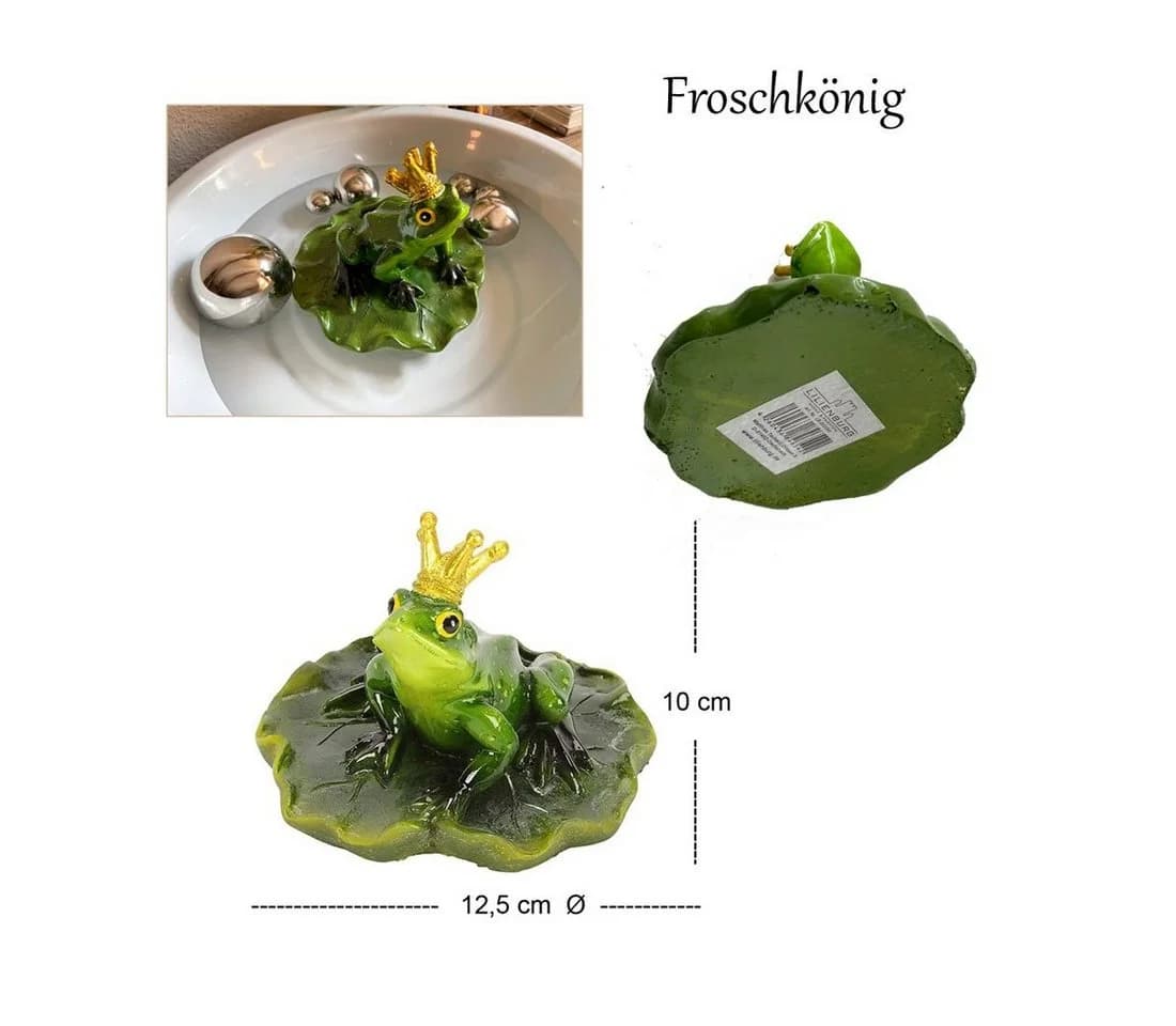 LB H&F Lilienburg Froschkönig Teichfigur - Schwimmtier Froschfigur