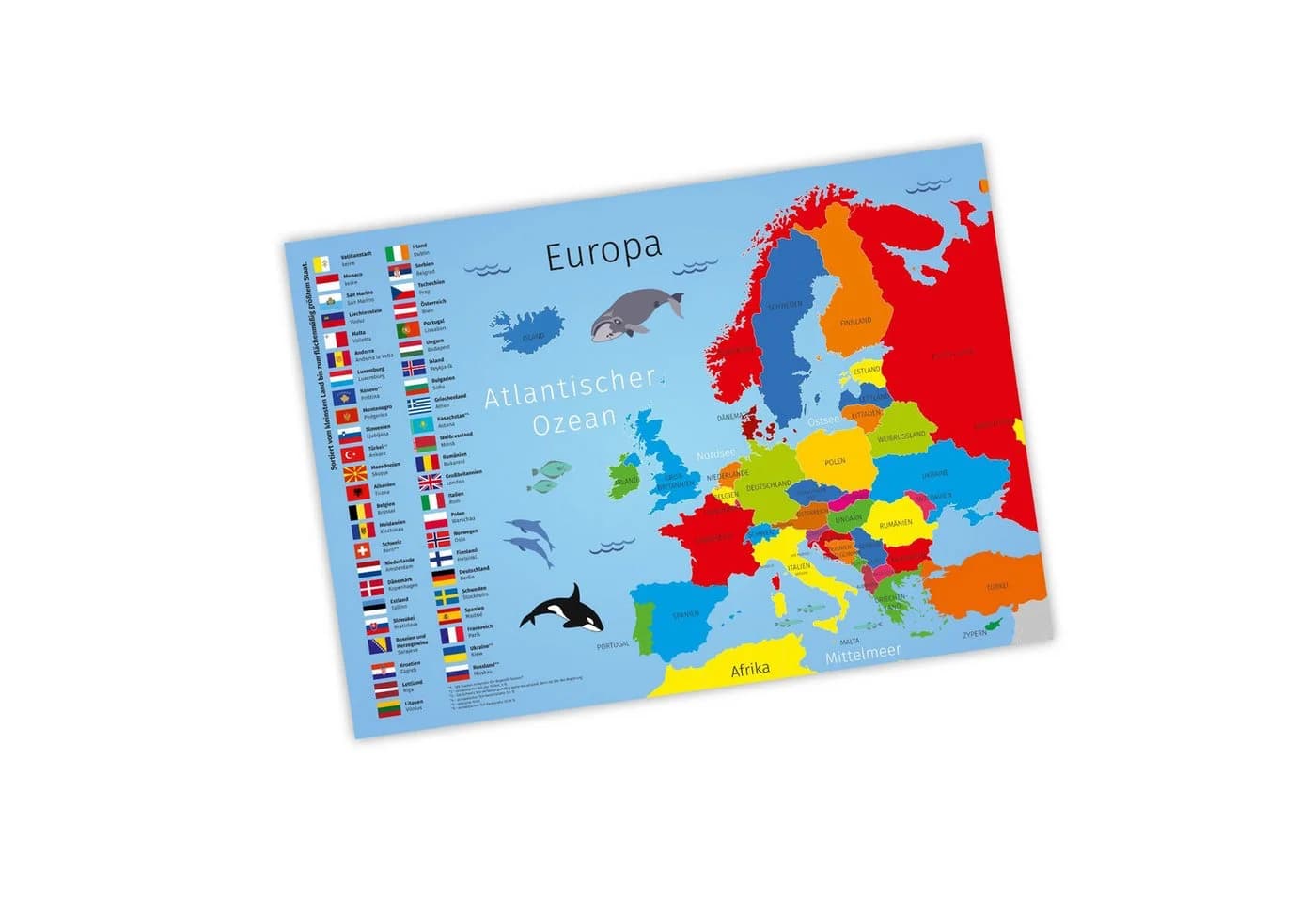 nikima Poster Kinder Lernposter Europa DIN A3 Bunt - Bild 2
