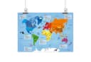 nikima Poster Kinder Lernposter Weltkarte A3 Bunt Bild 2