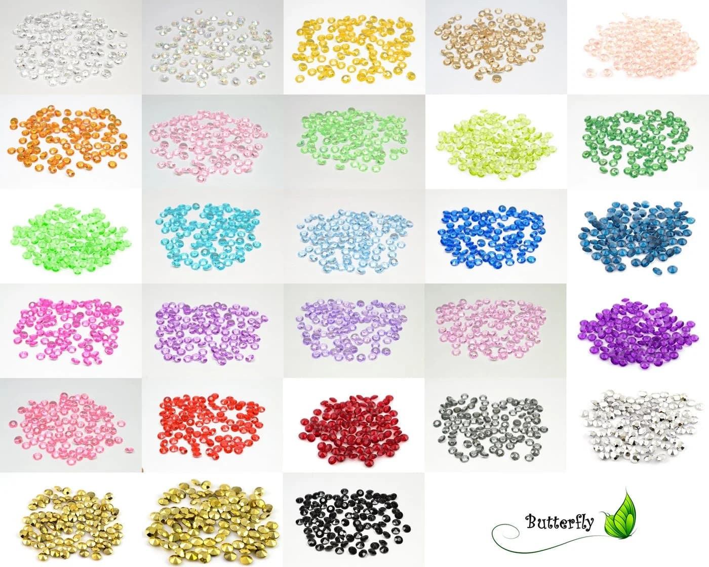 Creativery Streudeko 100x Diamant Dekosteine Transparent Acryl