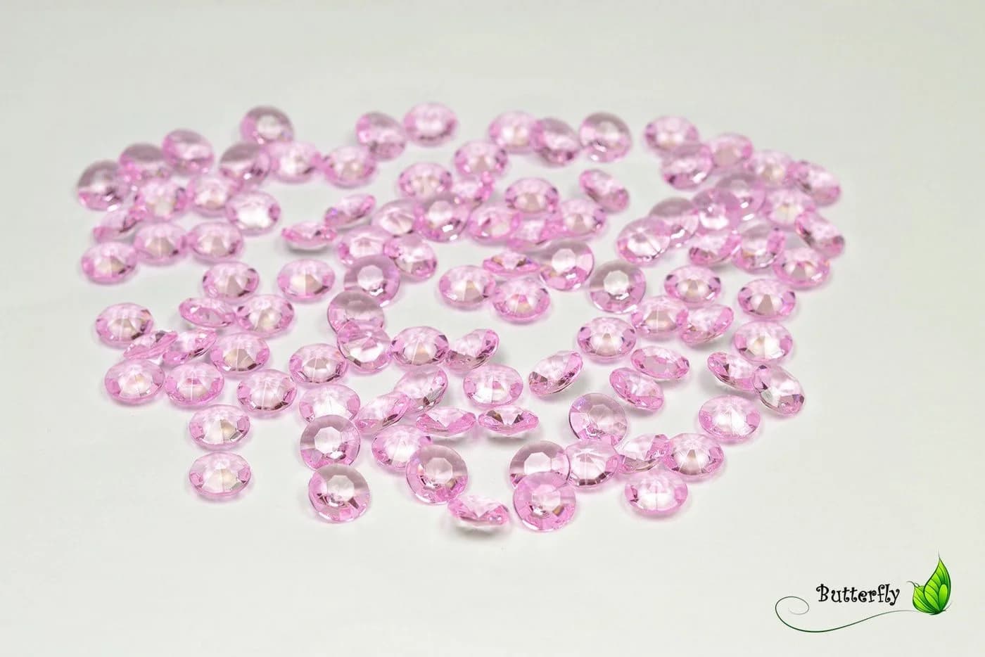 Creativery Streudeko 100 Dekosteine Diamanten Rosa 12mm Acryl - Bild 2