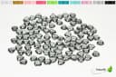 Creativery Streudeko 100 Dekosteine Herzen Grau Transparent Bild 2