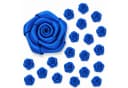 Creativery Satinrosen 2cm Blau 20 Stück zum Basteln & Aufnähen Bild 2