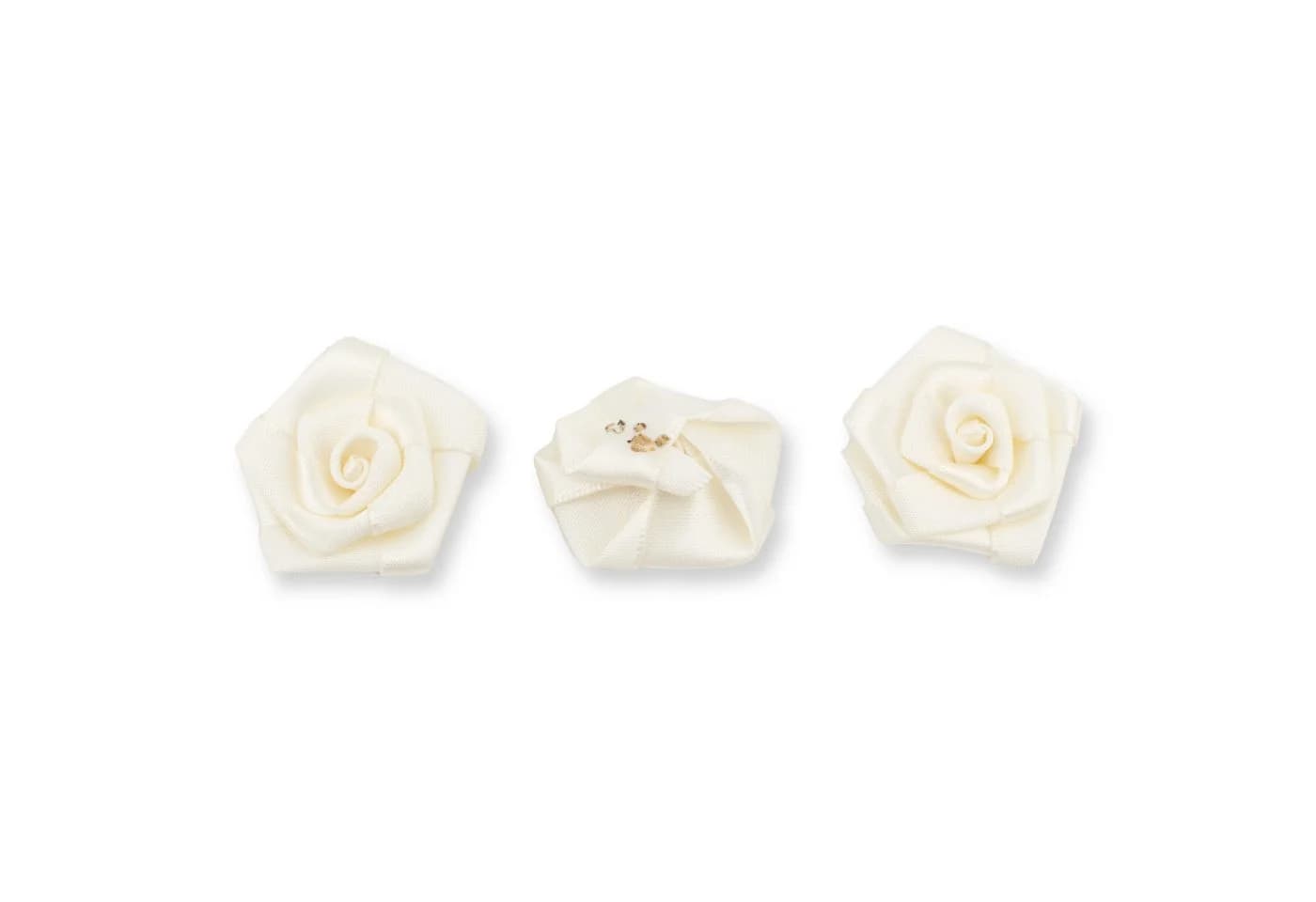 Creativery Satinrosen 3cm Ivory 10 Stück Bastelzubehör