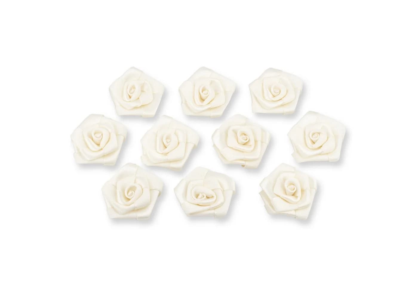 Creativery Satinrosen 3cm Ivory 10 Stück Bastelzubehör - Bild 2