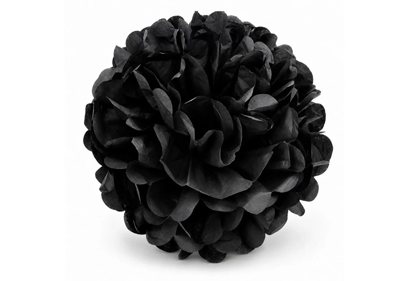 Creativery Pompon Schwarz 12cm Seidenpapier Deko - Bild 2