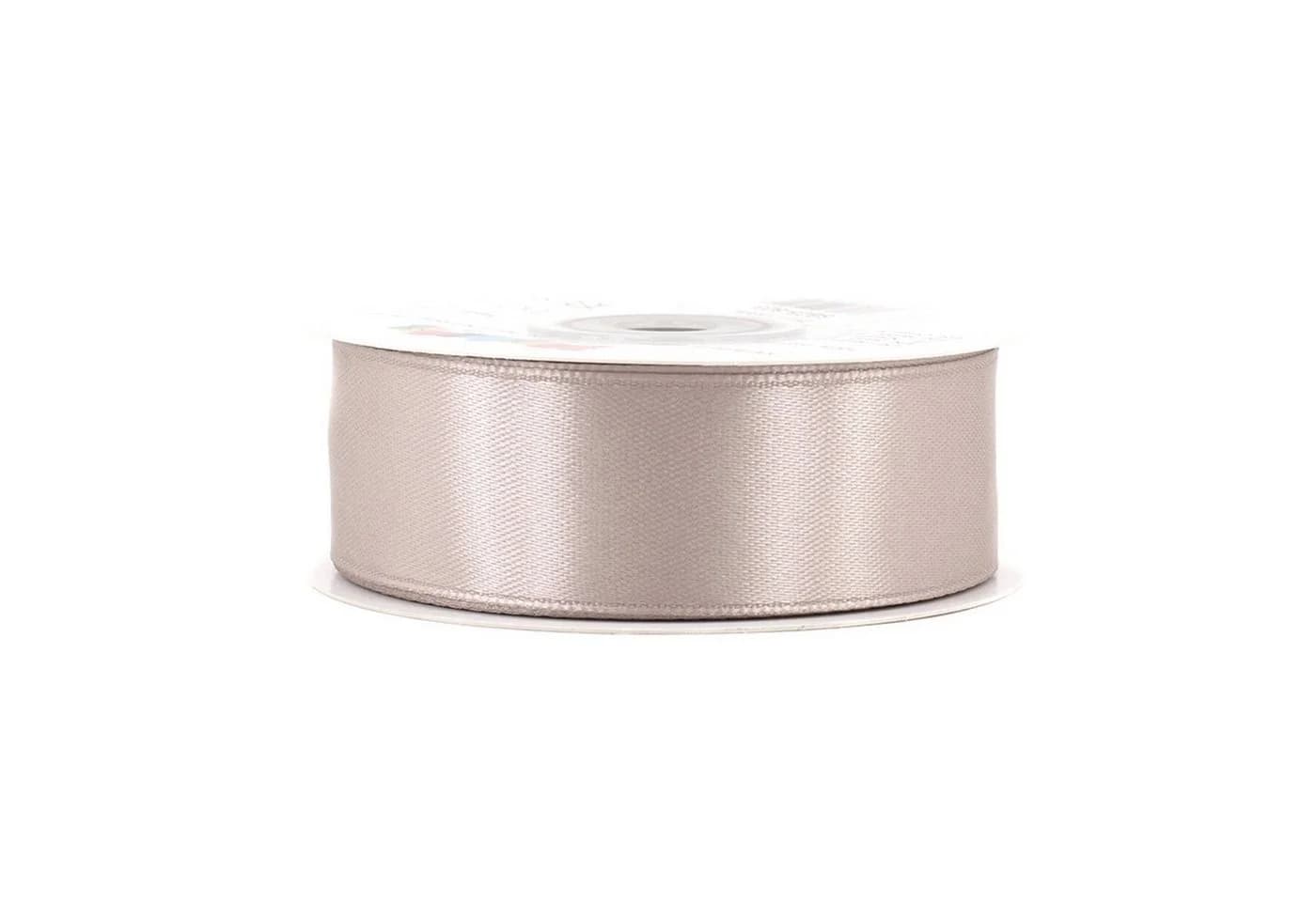 Creativery Satinband 25mm x 25m Rolle Taupe - Bild 2