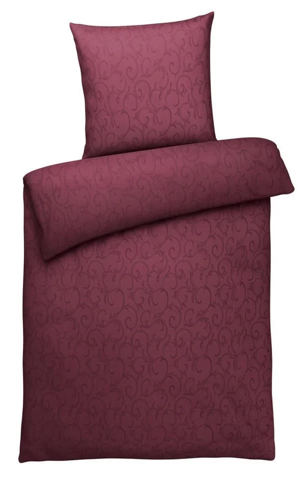 Carpe Sonno Bettwäsche Damast 135x200 155x220 Baumwolle Rot - Bild 2