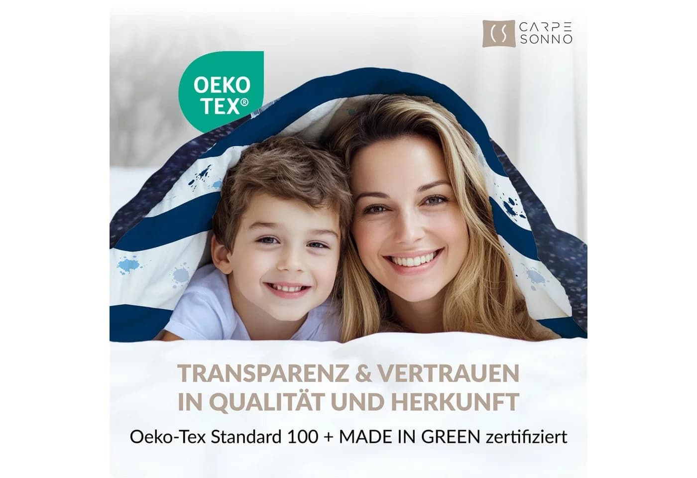 Carpe Sonno Kinderbettwäsche 135x200 Leuchtende Bettwäsche für Kinder, Jungen – Astronaut - Space, Renforcé, 2 teilig, Bettbezug für Kinder 100% Baumwolle, Bettzeug GLOW IN THE DARK - Bild 5