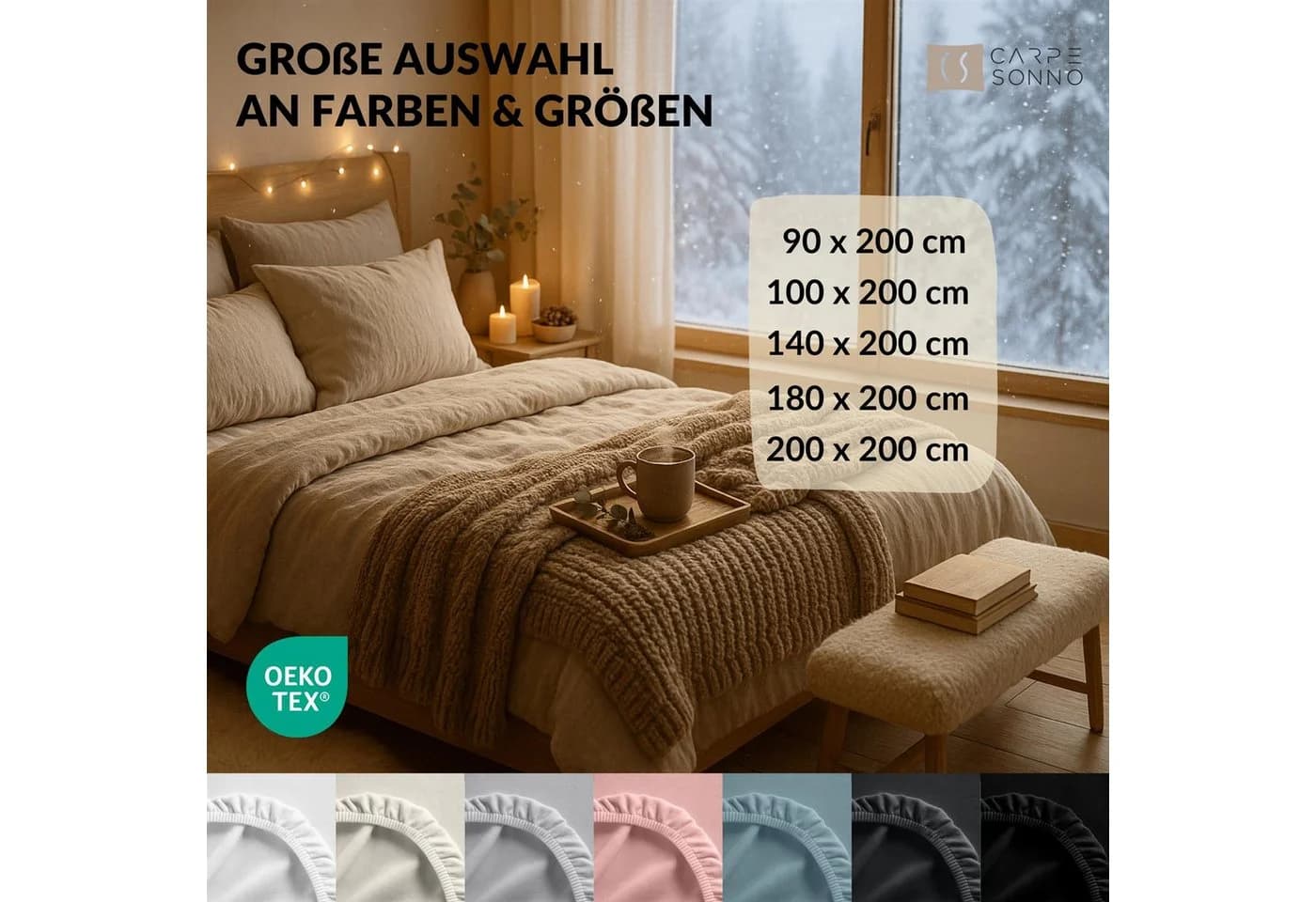 Carpe Sonno Spannbettlaken Biber Flanell Warm Winter Laken - Bild 4