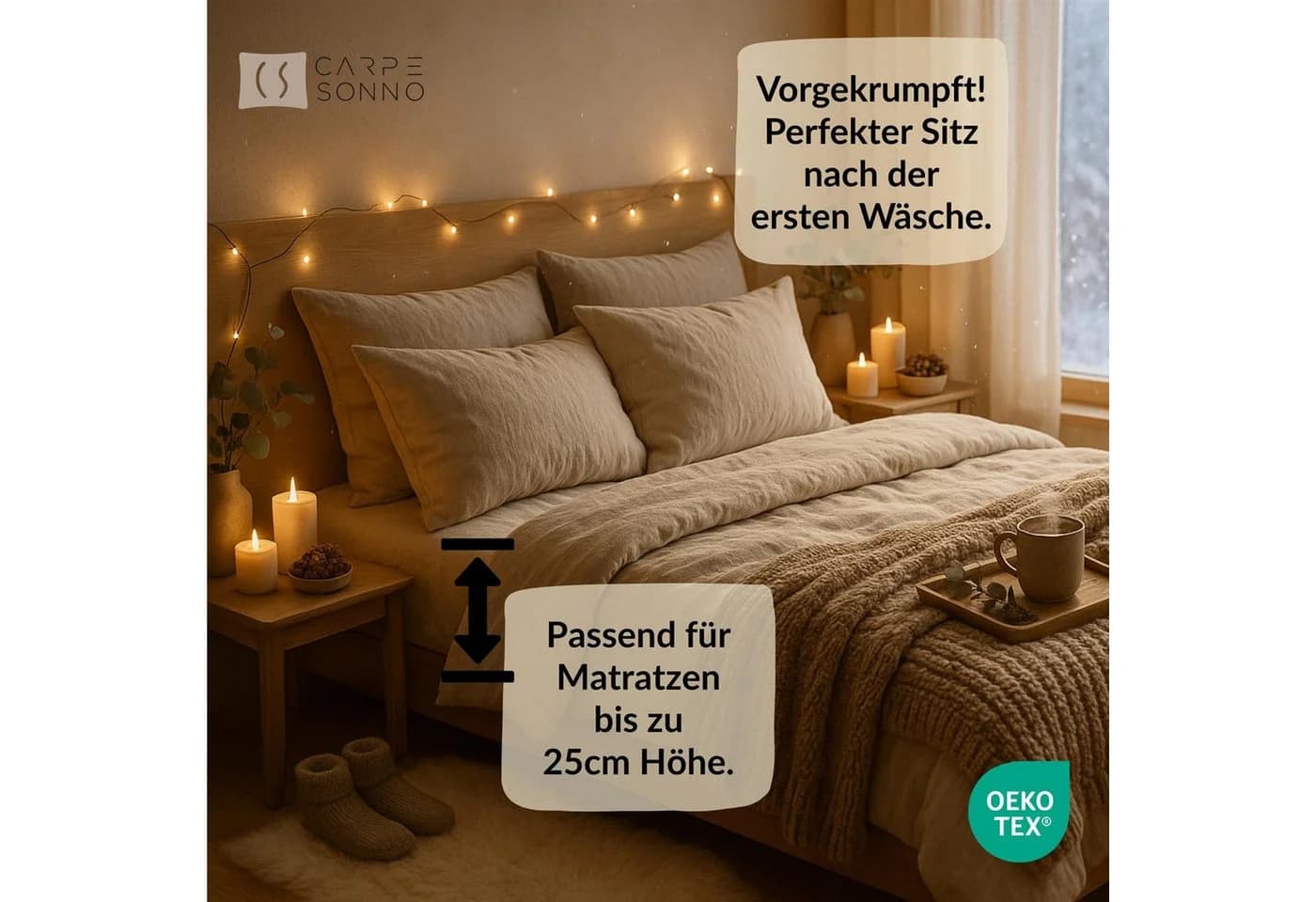 Carpe Sonno Spannbettlaken Biber Flanell Warm Winter Laken - Bild 5