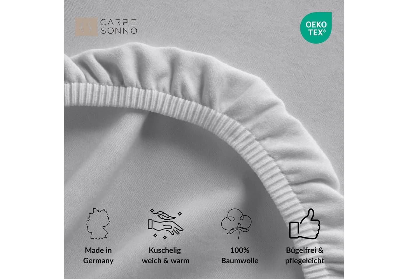 Carpe Sonno Spannbettlaken Biber Flanell Warm Winter Laken - Bild 3