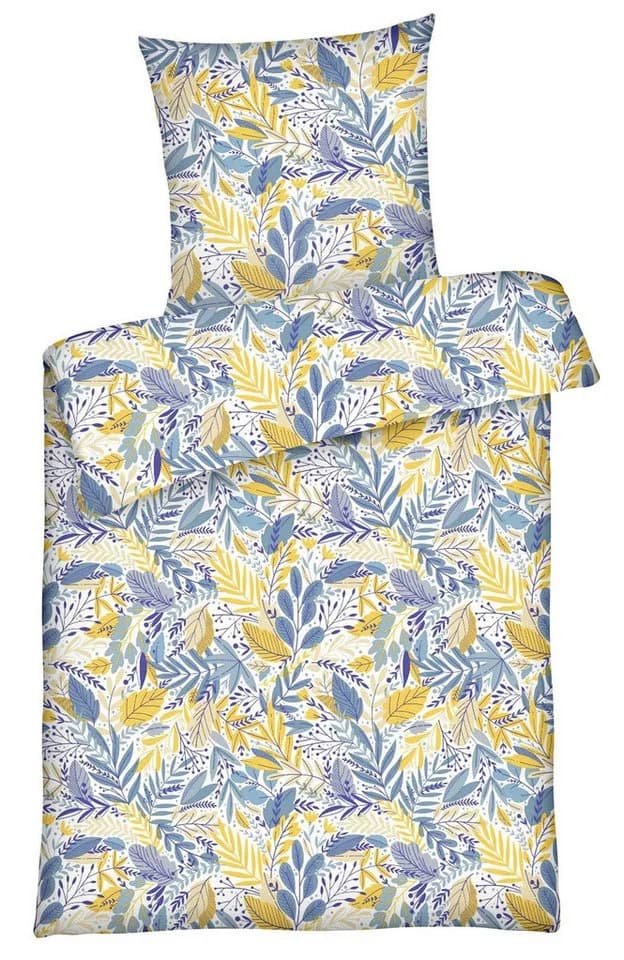 Carpe Sonno Renforce Bettwäsche 135x200 155x220 Blau Floral