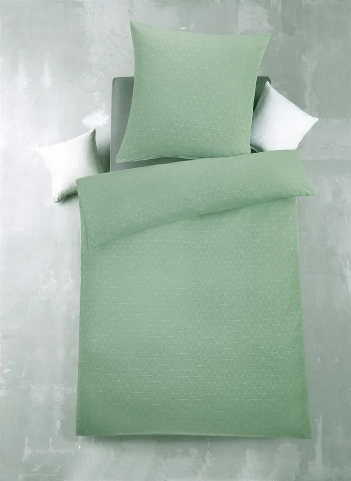 Carpe Sonno Bettwäsche 135x200 Mikrofaser Set Grün Gemustert