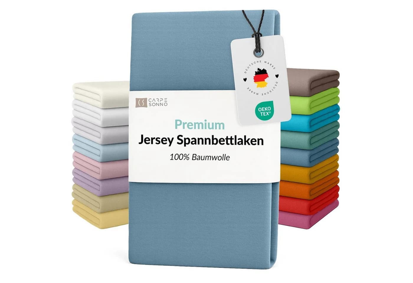 Carpe Sonno Spannbettlaken Jersey 100% Baumwolle Blau - Bild 2