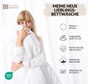 Carpe Sonno Bettwäsche Mako Satin Weiß Uni 2-teilig Baumwolle Bild 3