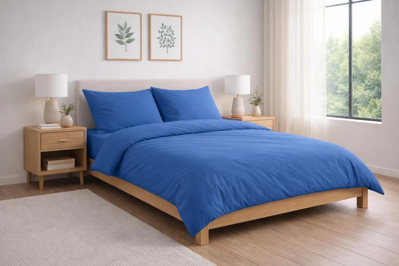 Carpe Sonno Mako-Satin Bettwäsche Set Blau 135x200 cm