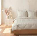 Carpe Sonno Damast Bettwäsche Set 135x200 155x220 Baumwolle Beige Bild 1