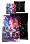 Carpe Sonno Kinderbettwäsche Glow in the Dark Rennwagen Bild 2