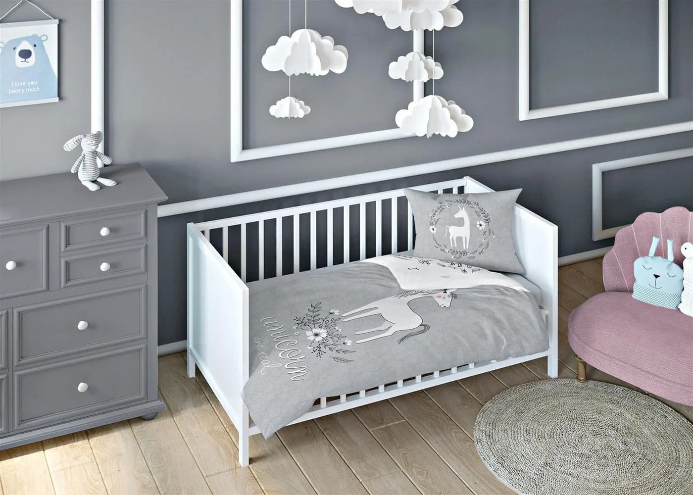 Carpe Sonno Babybettwäsche 100x135 cm Grau