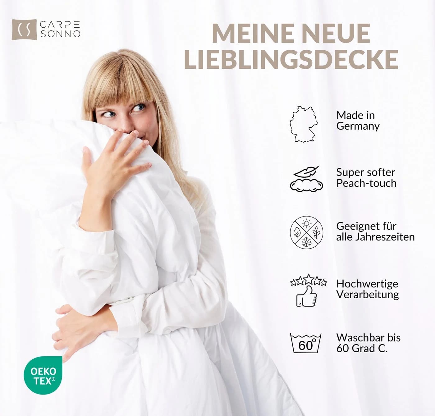 Carpe Sonno 4 Jahreszeiten Bettdecke Microfaser Thermofill - Bild 3