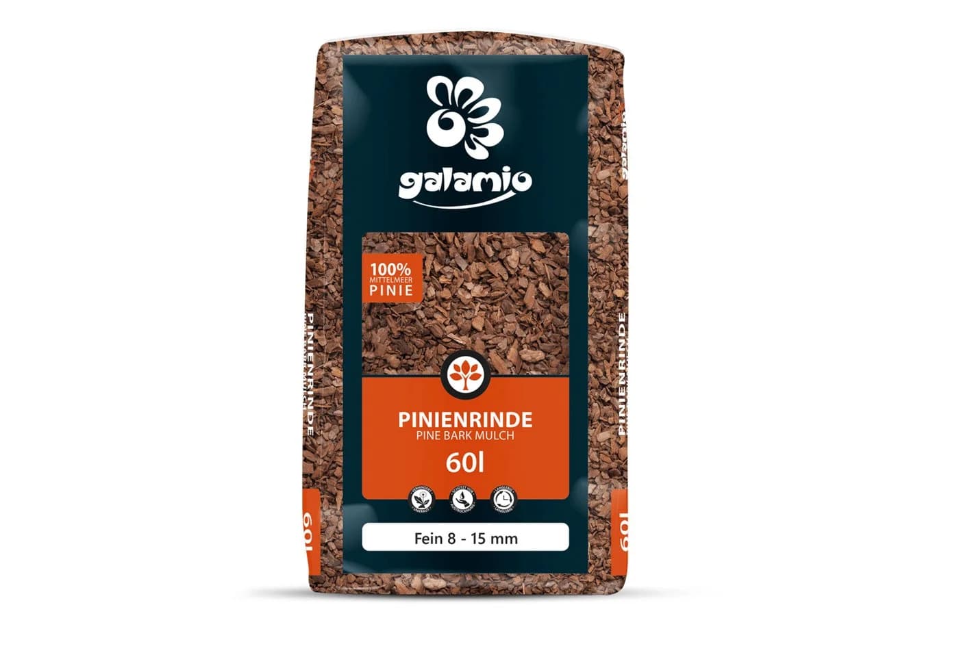 GALAMIO Pinienrinde Mix Fein 12L Natur Rindenmulch - Bild 4