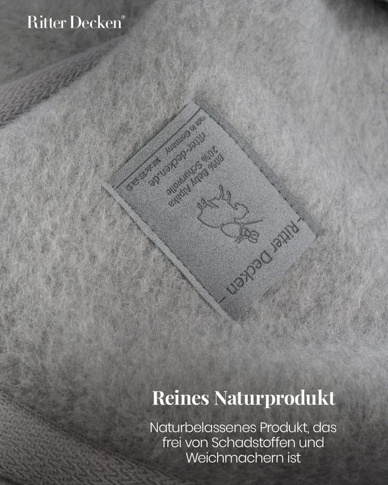 Wohndecke Perulama Alpaka Decke 80% Alpaka 20% Schurwolle Ritter Decken - Bild 5
