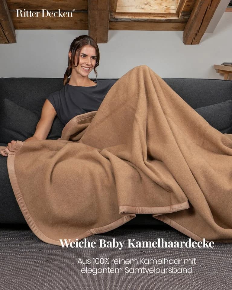 Ritter Decken Maharani Kamelhaardecke 100% Baby-Kamelhaar