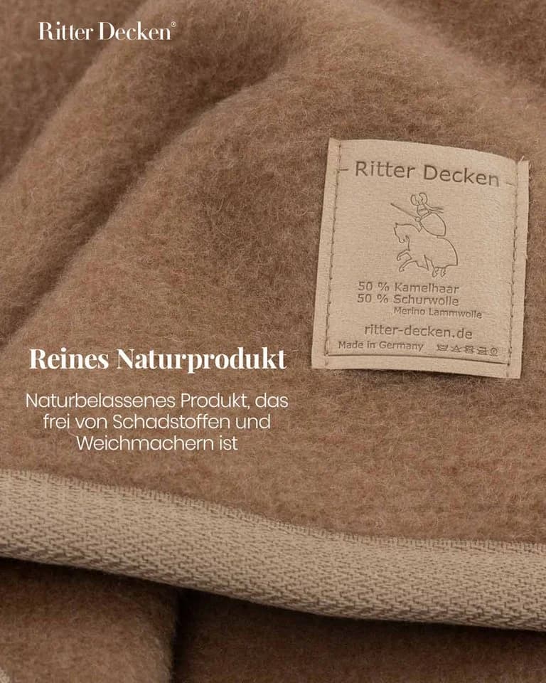 Wohndecke Mandarin Kamelhaar-Merino Mix Ritter Decken - Bild 5