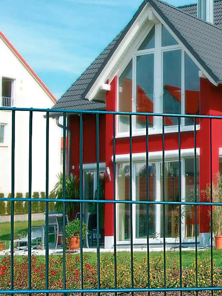 Einstabmattenzaun PEDDY SHIELD, Grün, Stahl, 100 cm hoch, 15 Matten für 30 m Zaun