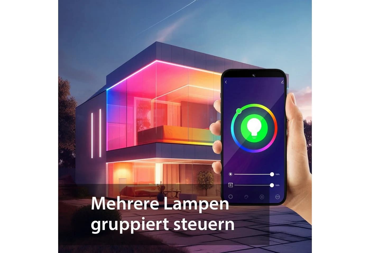 XCOAST Smarte E27 LED Lampe WLAN dimmbar bunt 800 Lumen