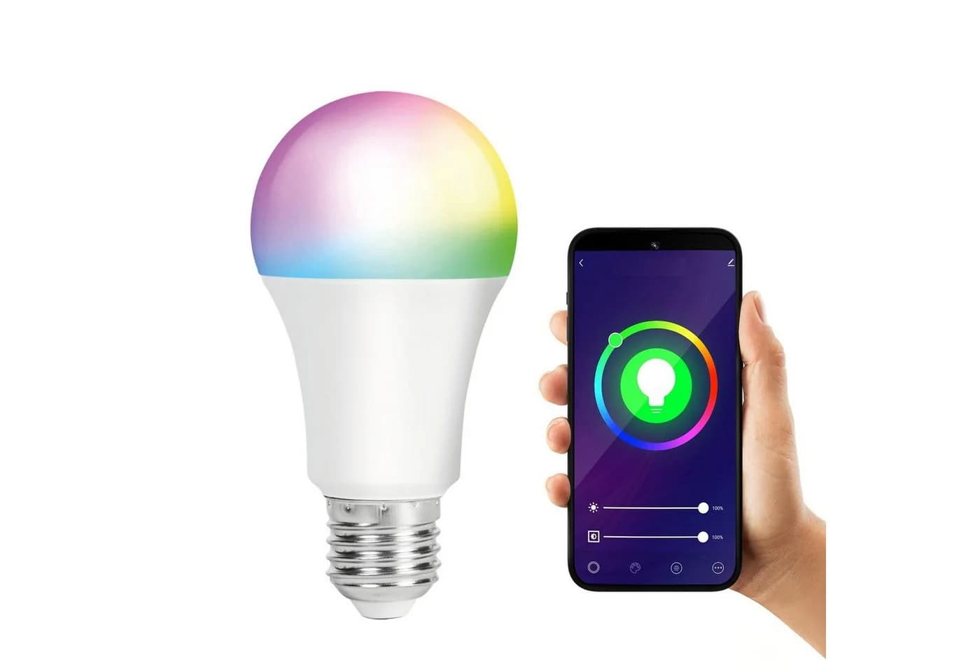 XCOAST Smarte E27 LED Lampe WLAN dimmbar bunt 800 Lumen - Bild 2