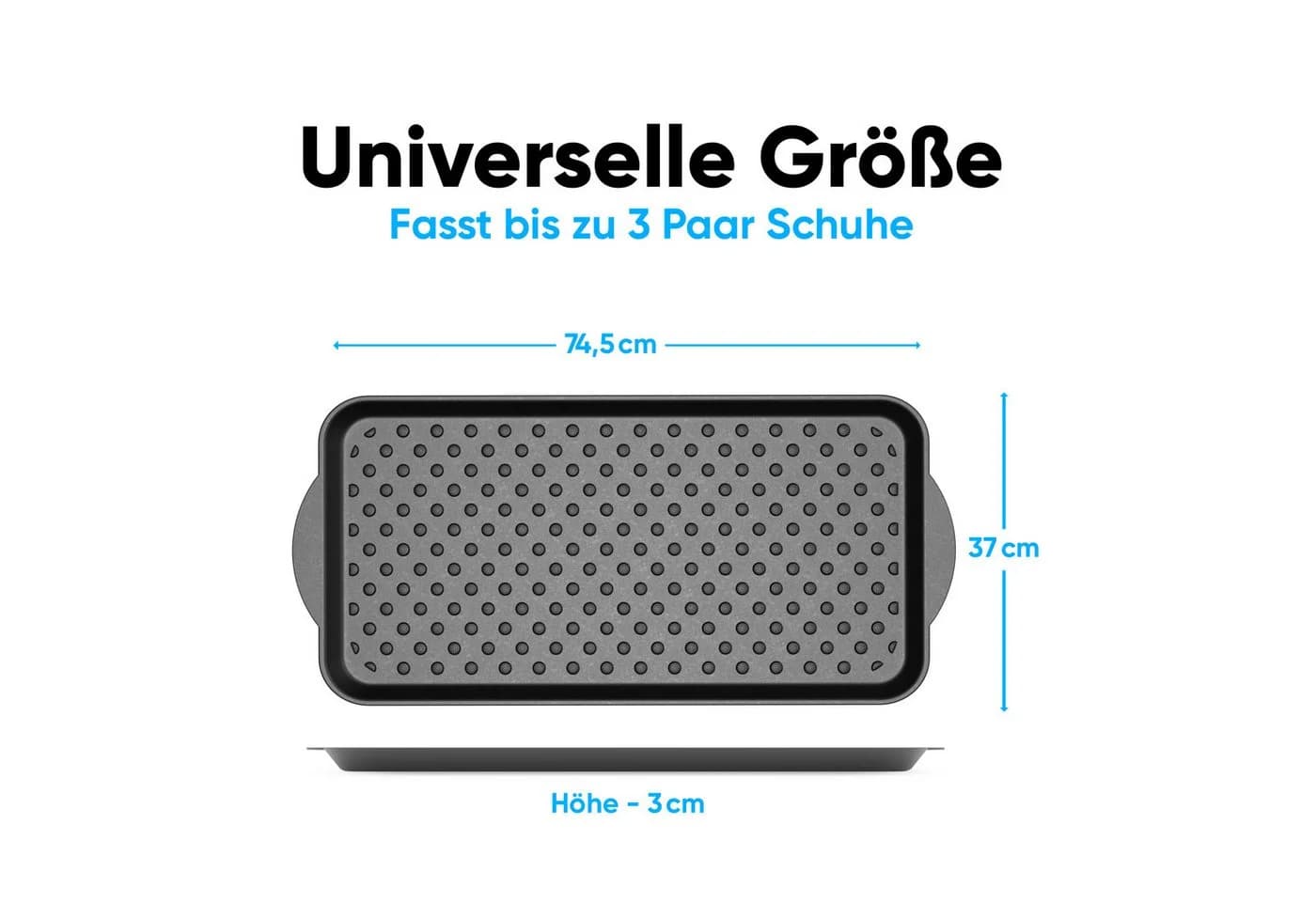 Björn&Schiller Schuhabtropfschale Schwarz PP mit 3 cm Rand - Bild 4