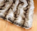Wohndecke Felldecke Kunstfell Wolf Grau-Braun Bild 5