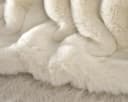 Wohndecke Premium Felldecke Kunstfell Kaninchen Creme-Weiß Bild 5