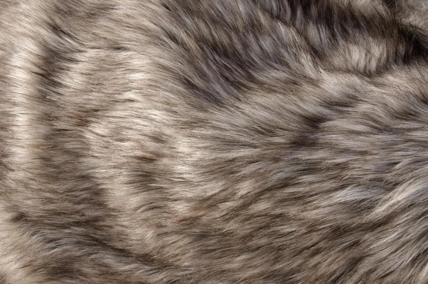 Wohndecke Felldecke Grizzly Braun-Grau Kunstfell - Bild 4