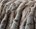 Wohndecke Premium Felldecke Wolf grau-braun Kunstfell Bild 3