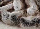 Wohndecke Premium Felldecke Wolf grau-braun Kunstfell Bild 5