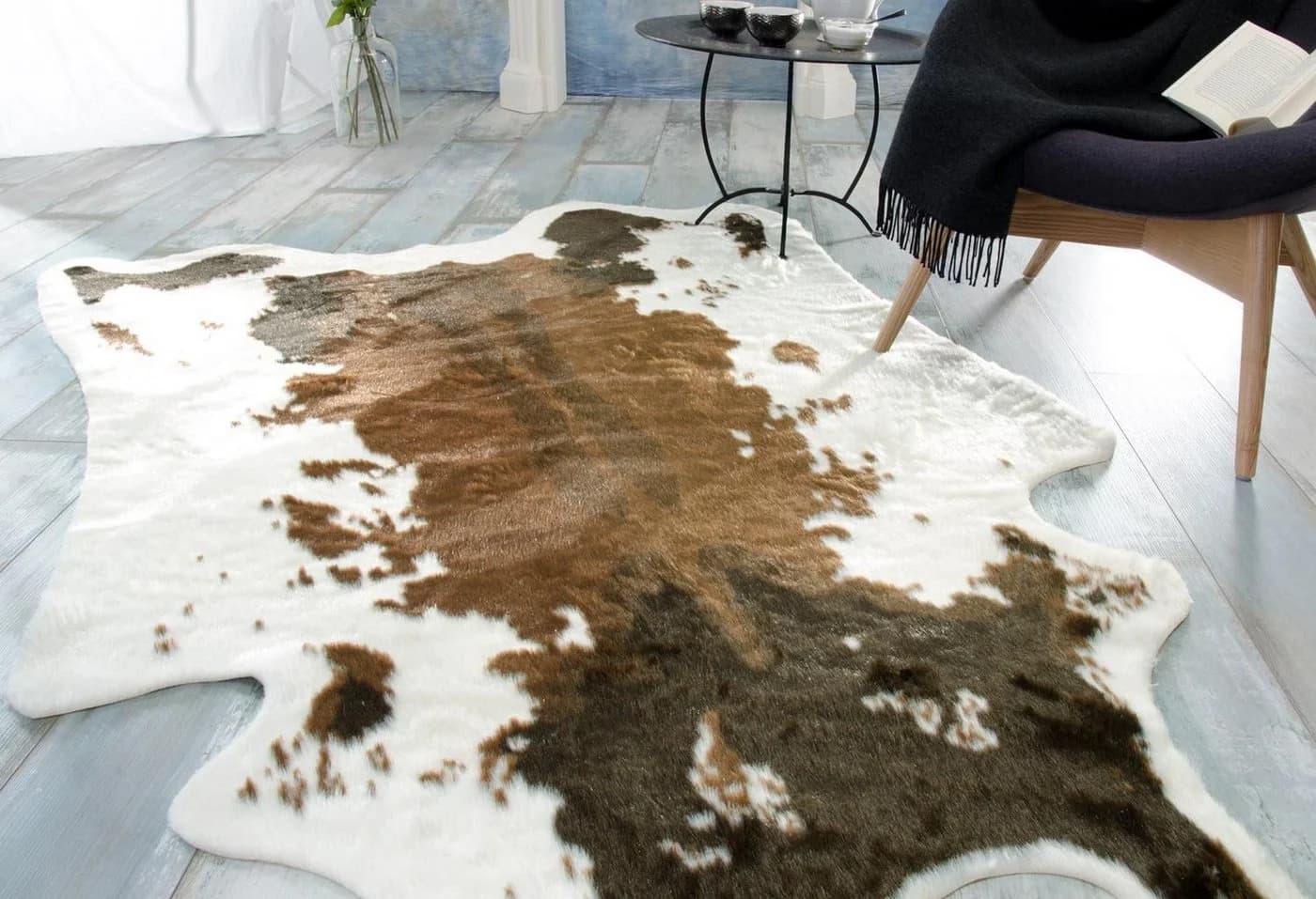Wohnen und Accessoires GmbH & Co. KG Fellteppich Kuhfell Teppich Kunstfell Braun - Bild 2