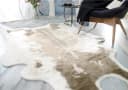 Wohnen und Accessoires Fellteppich Kuhfell Hellbraun Kunstfell Bild 2