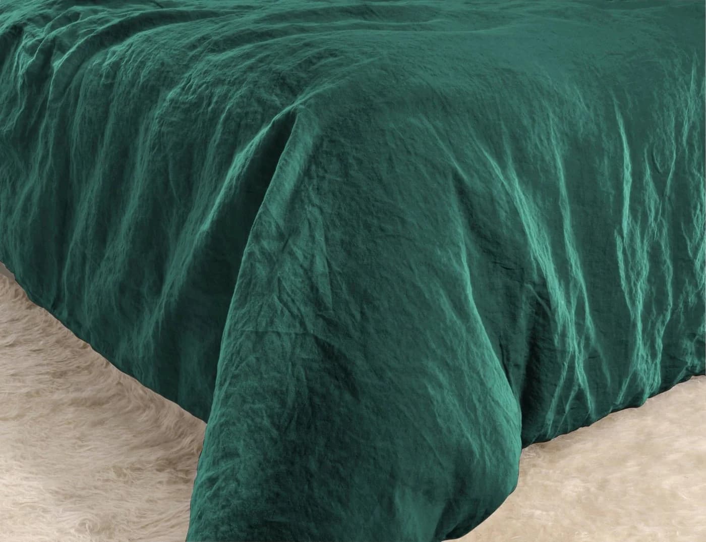 Wohnen und Accessoires Bettwäsche-Set Sintra 100% Leinen Grünblau - Bild 3