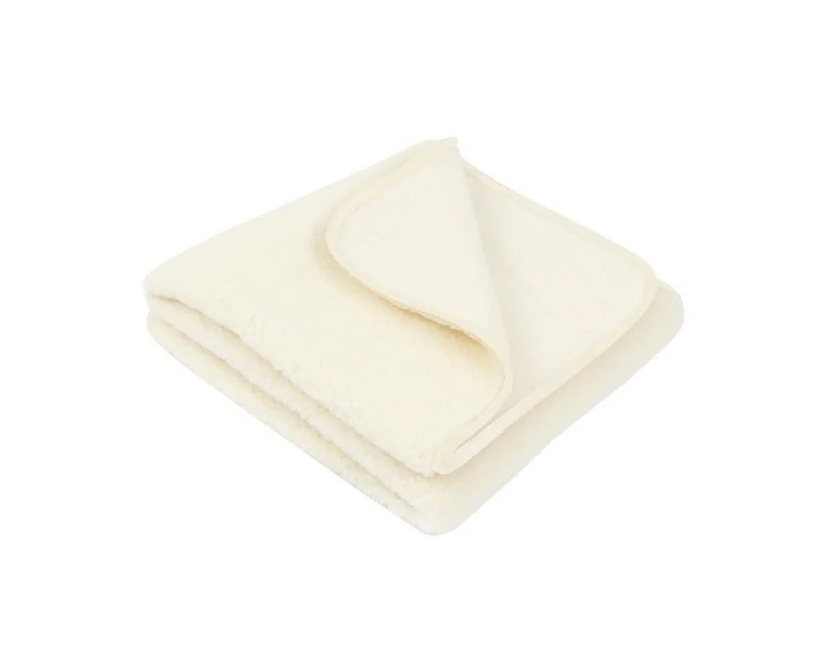 Wohnen und Accessoires Wolldecke Flaum 100% Merinowolle Beige - Bild 4