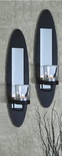Gravidus Wandkerzenhalter 2er Set Schwarz Teelichthalter Bild 2