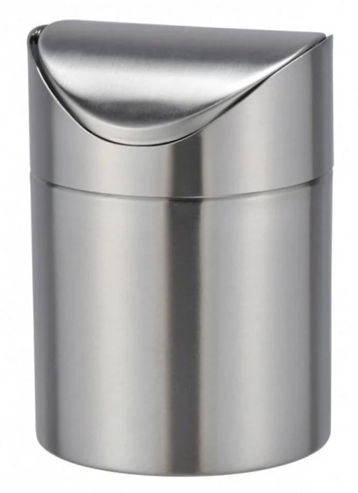 Gravidus Tischabfalleimer Edelstahl Schwingdeckel Silber