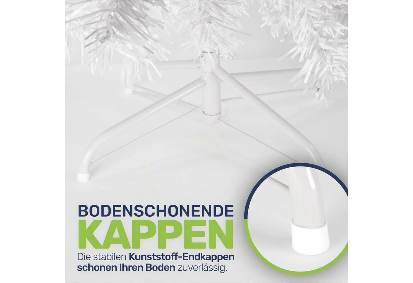 Gravidus Künstlicher Weihnachtsbaum 180 cm Weiß 600 Zweige - Bild 4