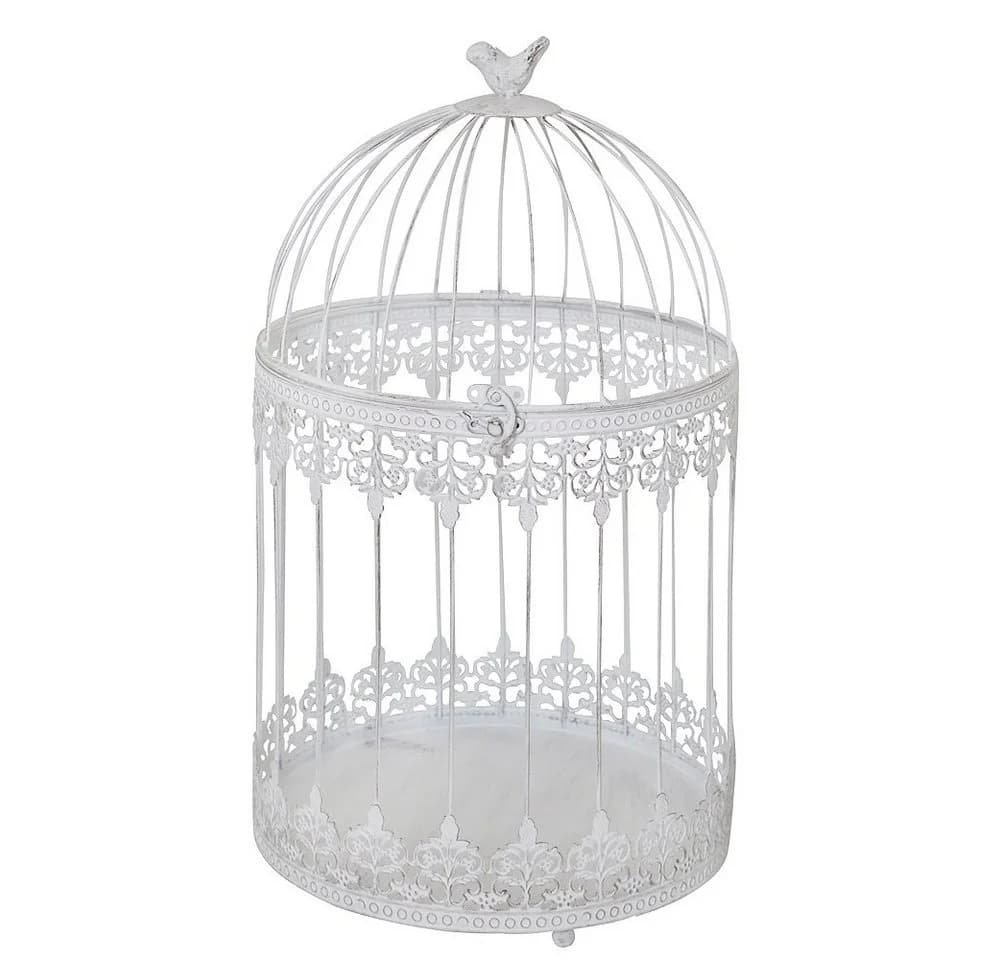 Grafelstein Deko-Vogelkäfig Frida Weiß Shabby Chic Metall - Bild 2